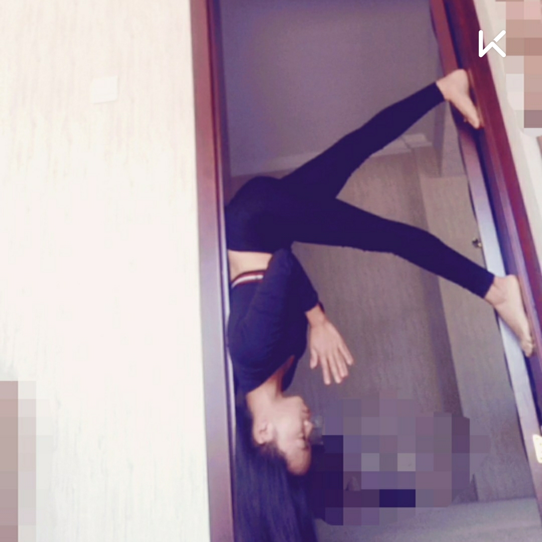 第一次门框倒立 #我要上精选