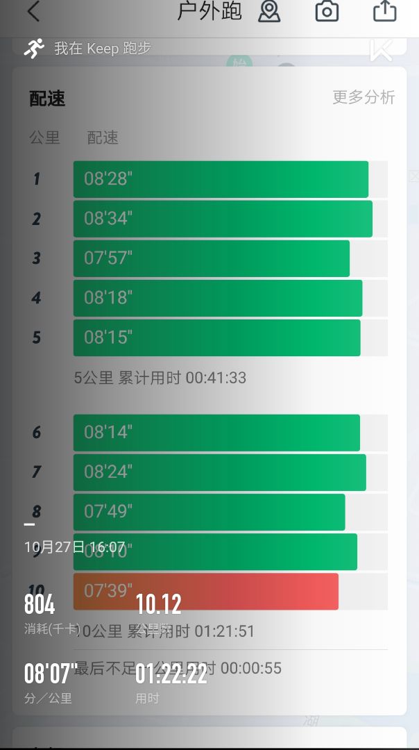 完成了10公里跑步,拉伸一下吧.