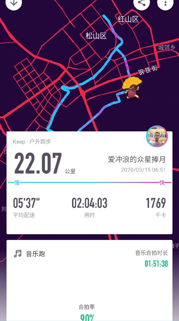 keep跑步第100次.来个半马训练.