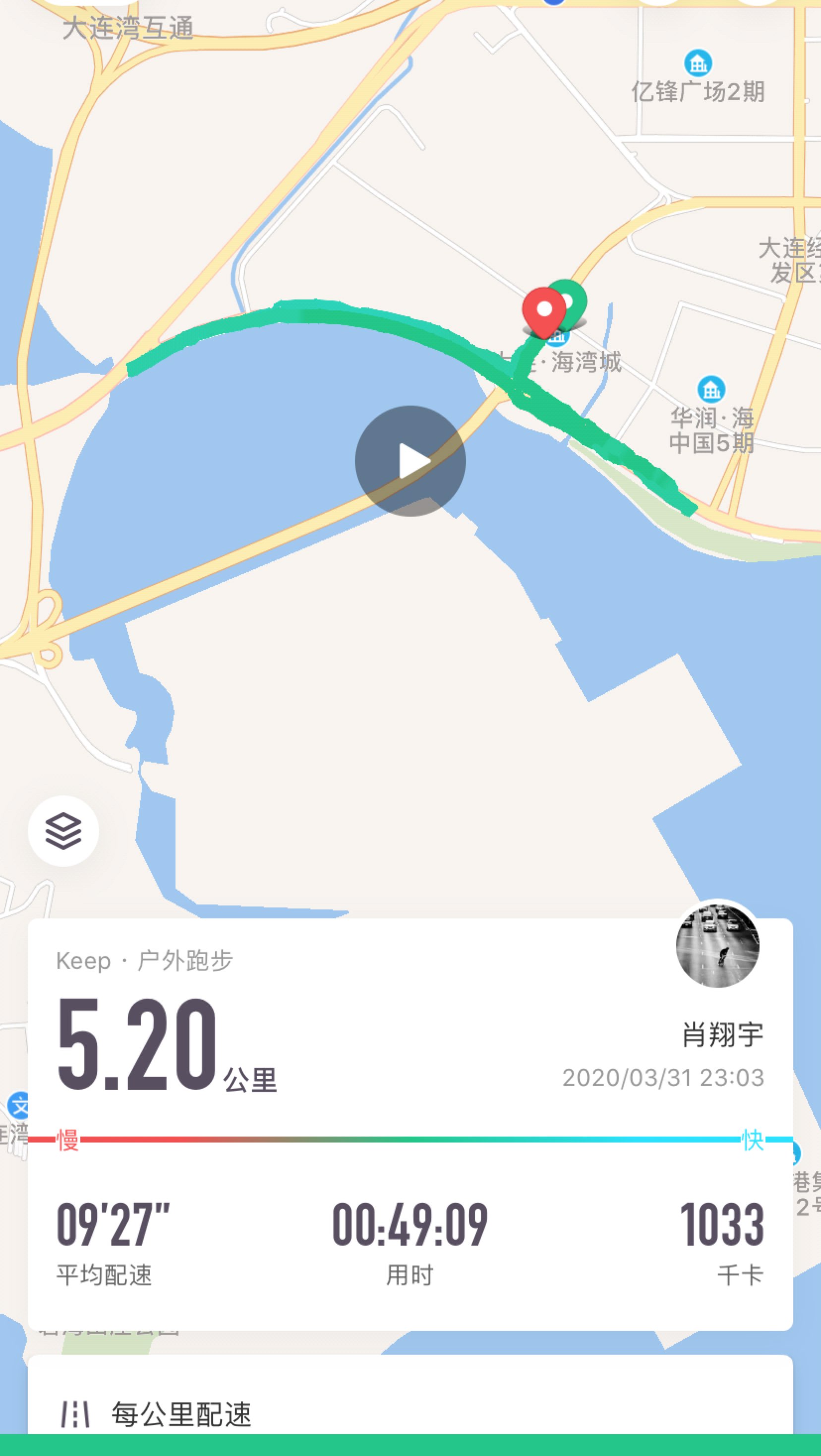 20公里, 49分9秒  获得了跑步7次徽章  刷新了最远跑步距离的个人纪录
