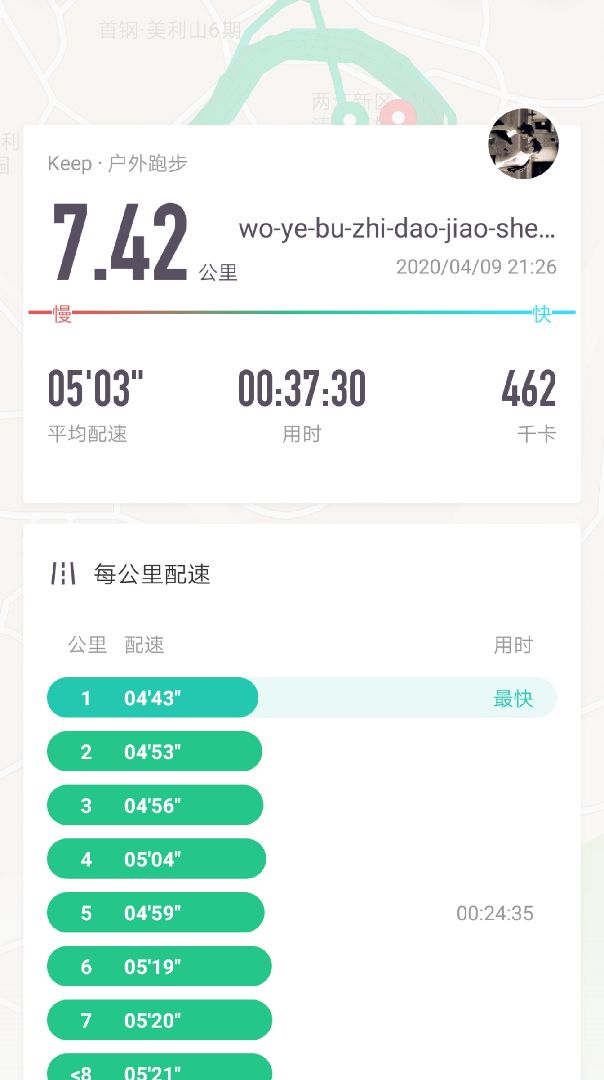 四月跑步打卡第四天_keep