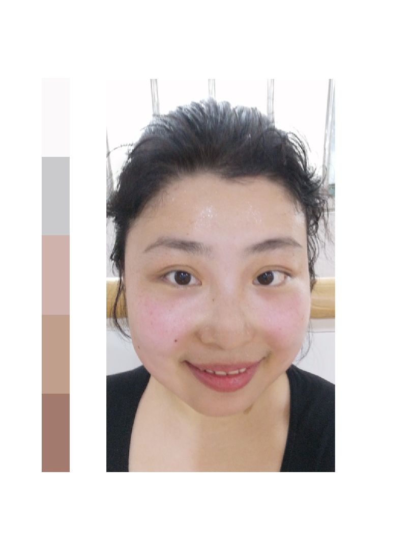 纯素颜,老脸通红 ( _)