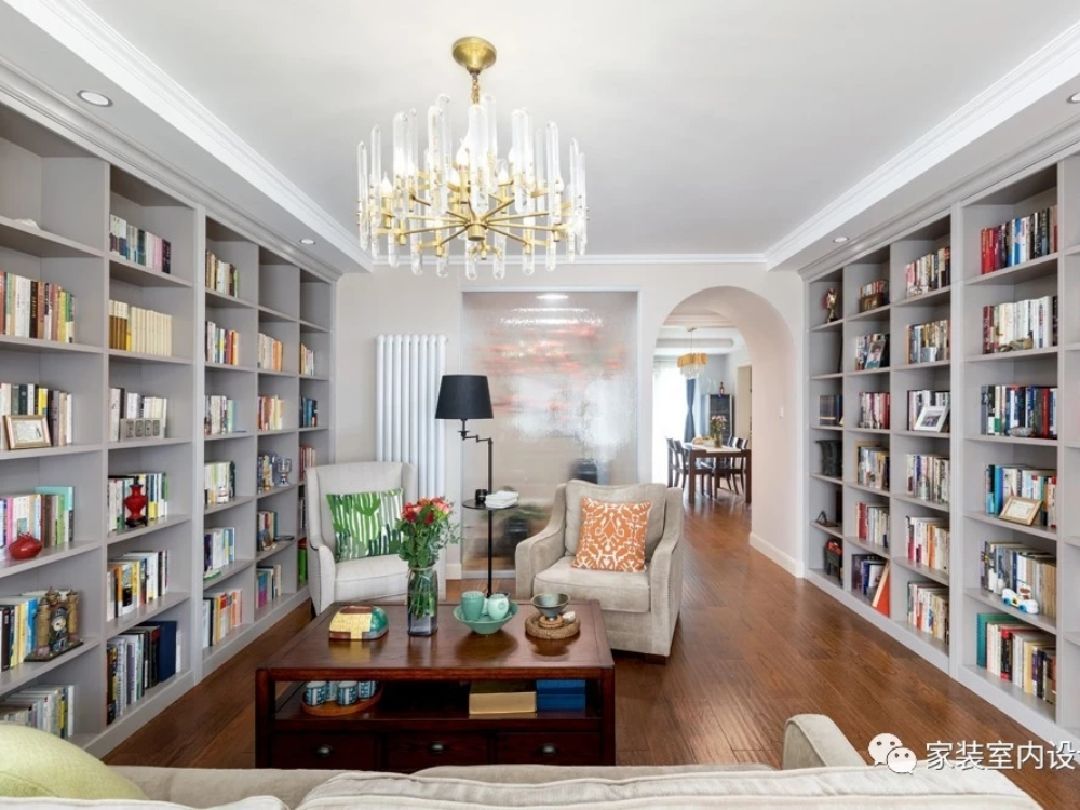 幸福温馨家庭氛围和满满的书香气息,爱你爱家爱读书