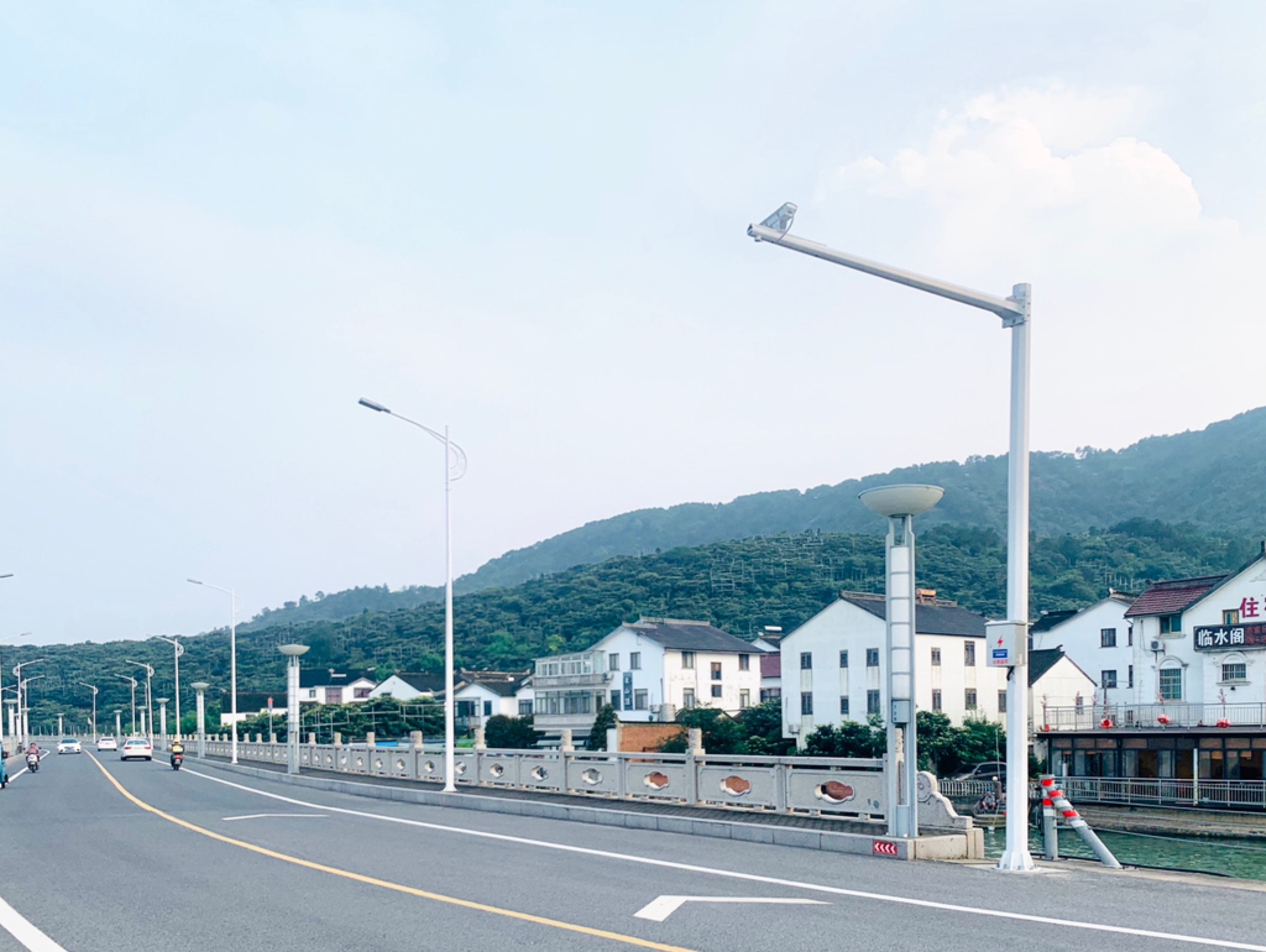 今日岱心湾大桥吹风