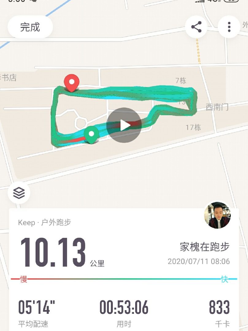 7.11 吾皇欢乐线上跑10公里