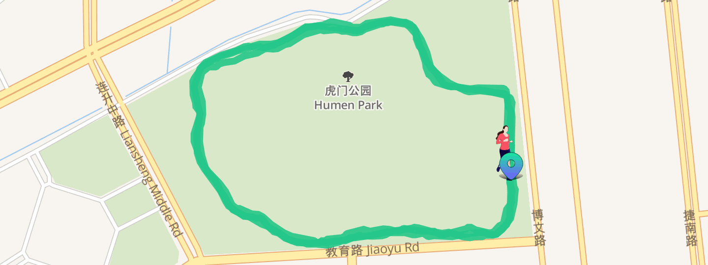 25公里, 36分0秒  完成 东莞市虎门公园  获得了运动不放假  用 live