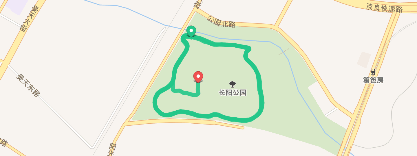 04公里, 41分55秒  完成 长阳公园  获得了跑步50次徽章  用 live