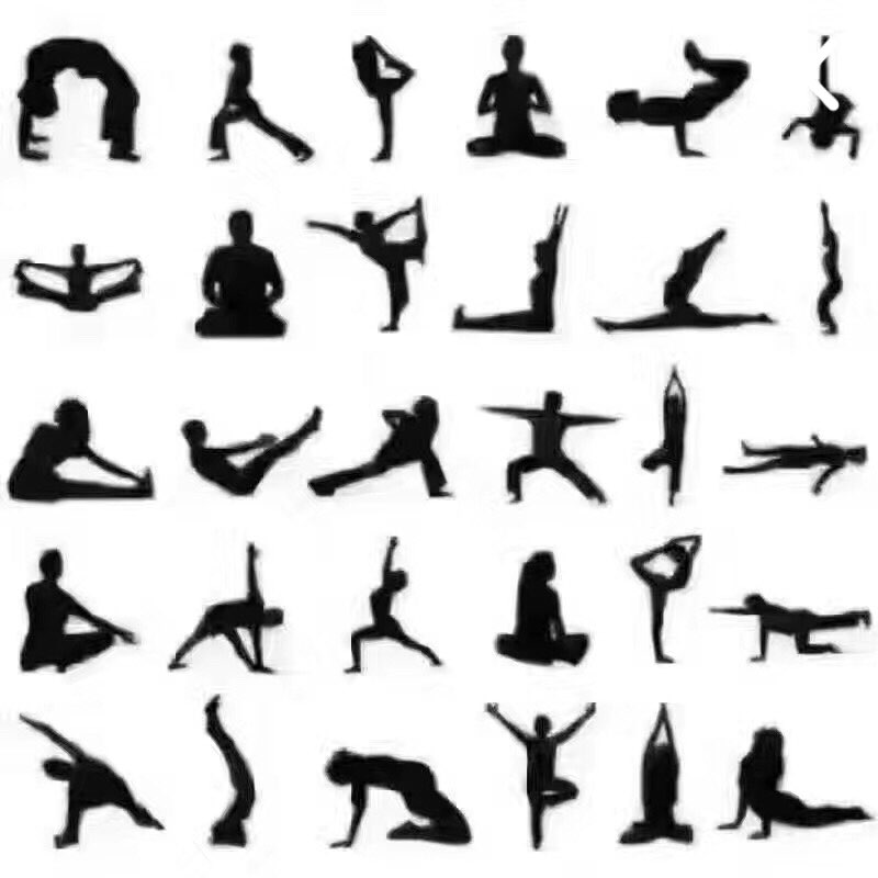 练瑜伽真简单       像第三排第六个动作我能做一整天