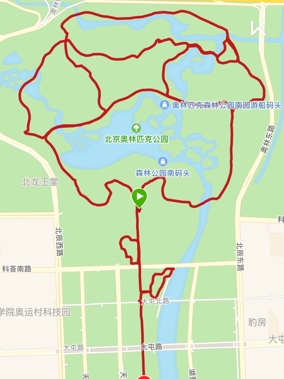 奥森公园跑步线路图图片