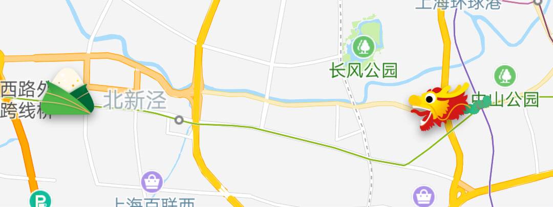 长风公园跑步路线图片