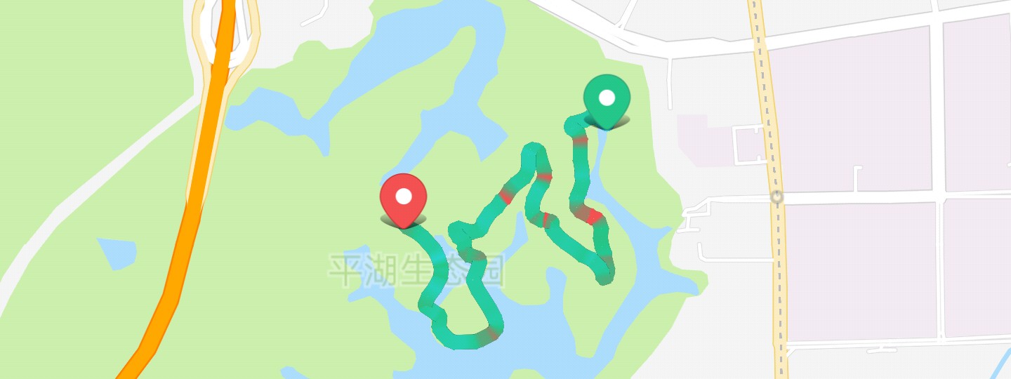 平湖生态园晨跑5km