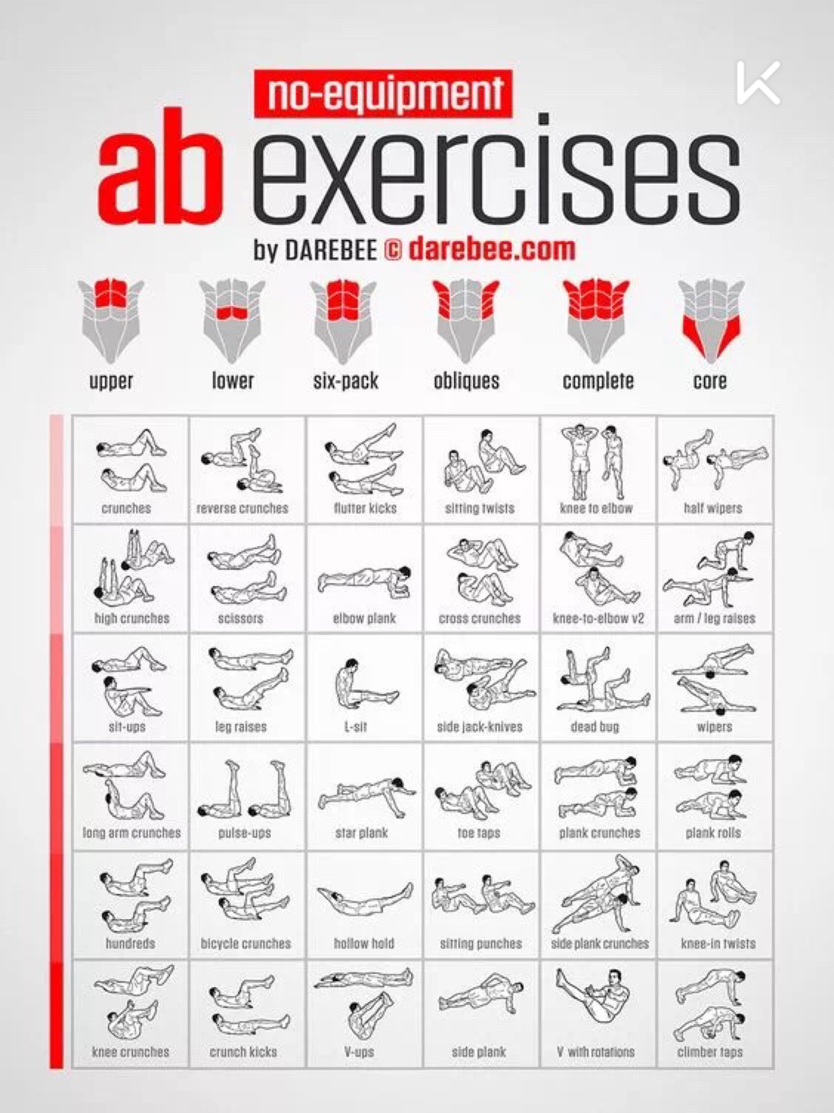 53种健身动作图片