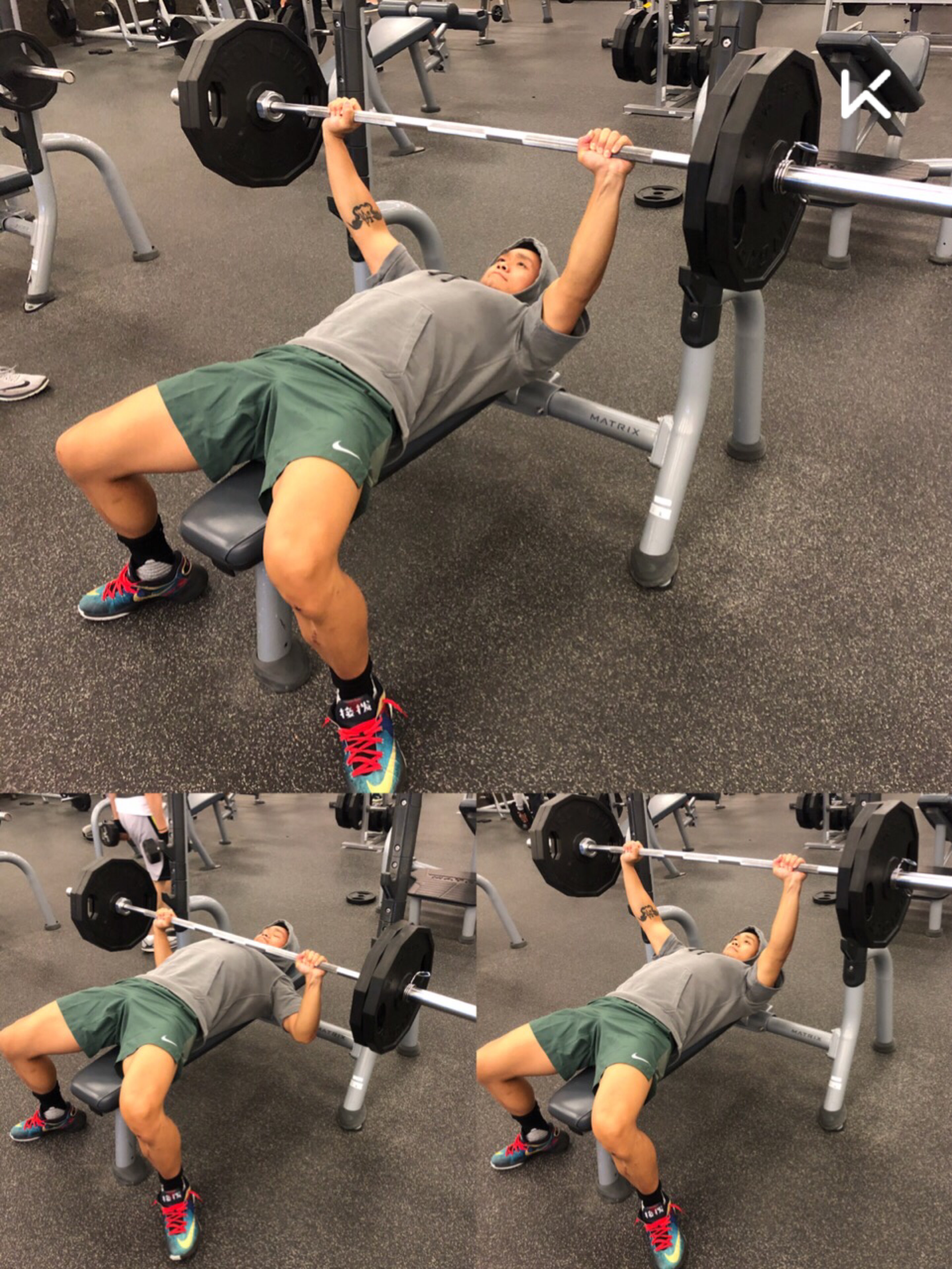 今天就直入主题 首先 最经典的卧推 也是compound动作 很适合减脂的
