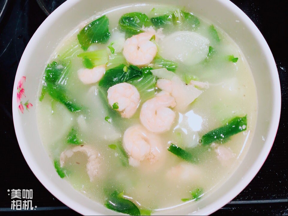 青菜虾仁汤图片