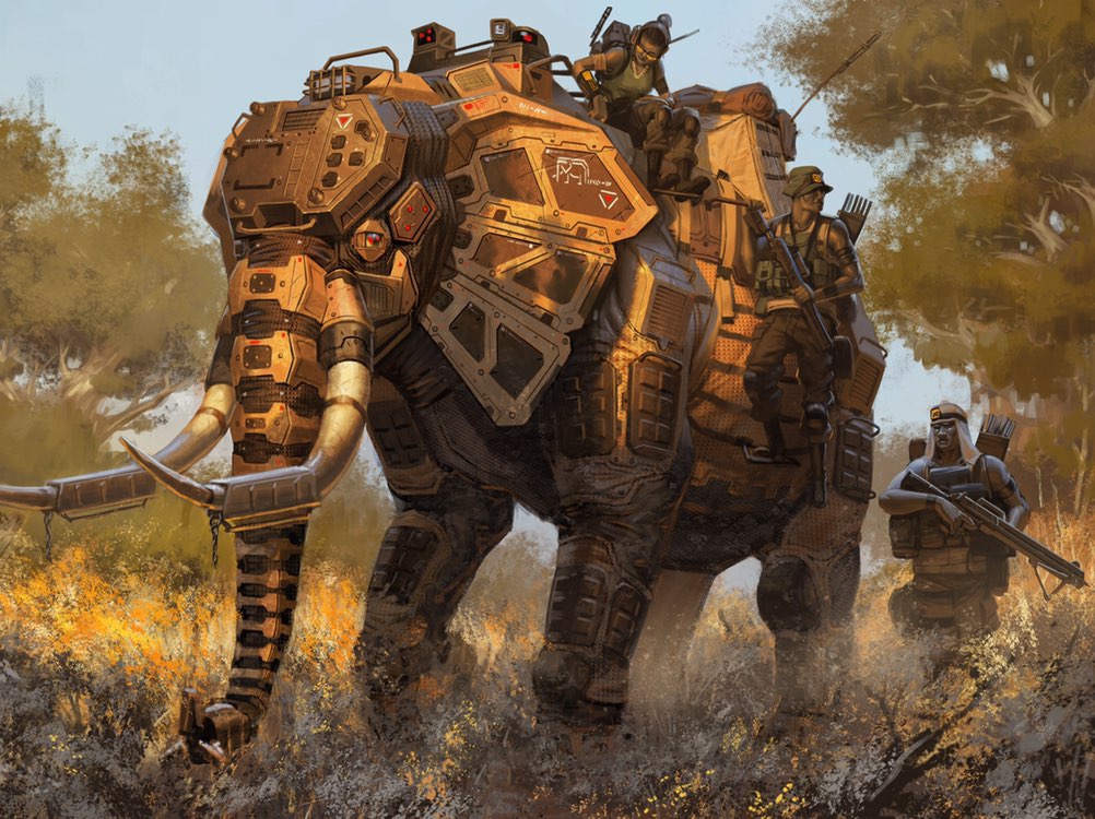 机械大象是反偷猎行动的支柱,为反偷猎团体提供了坚实的保护.