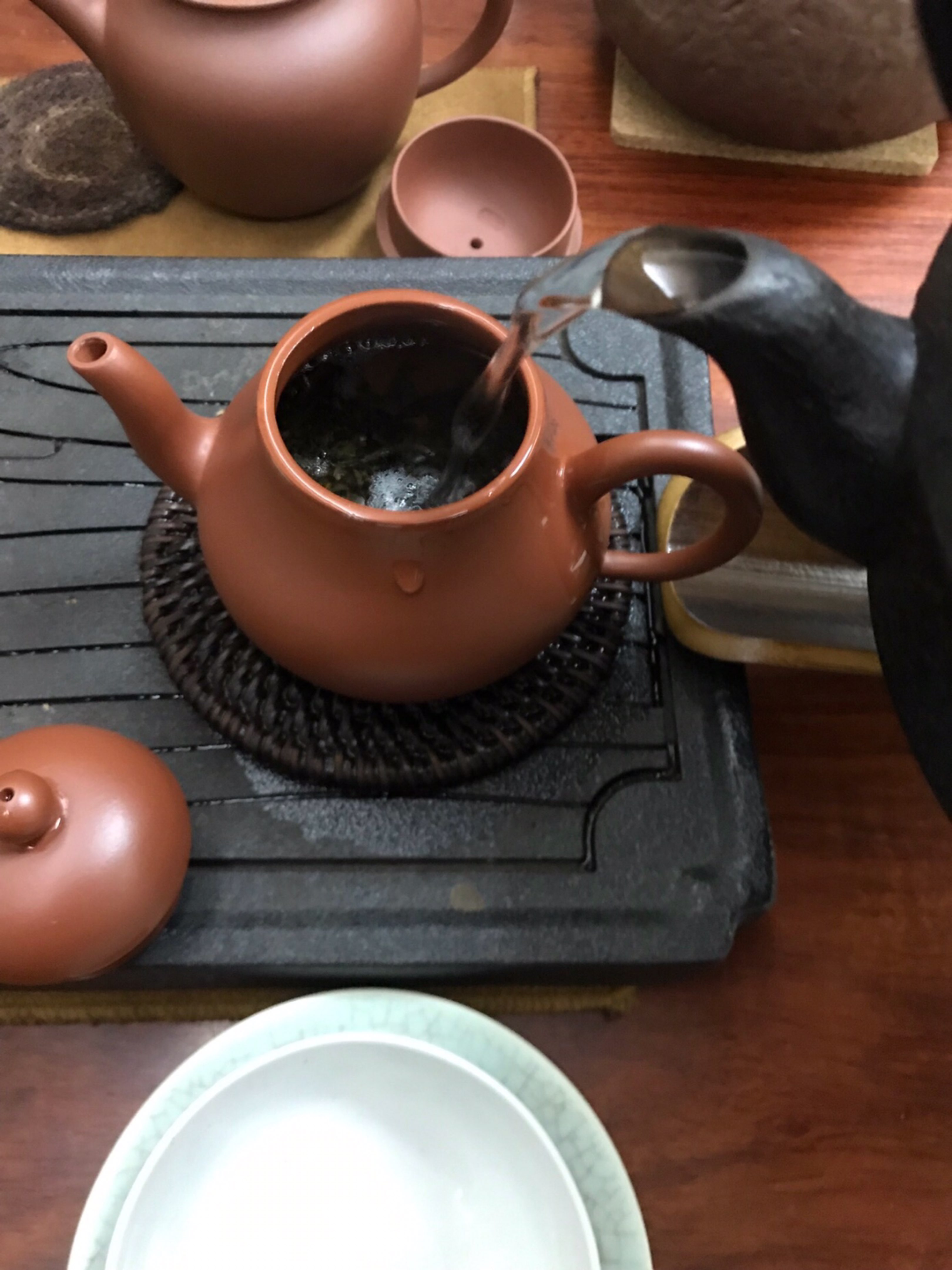 边喝茶边健身
