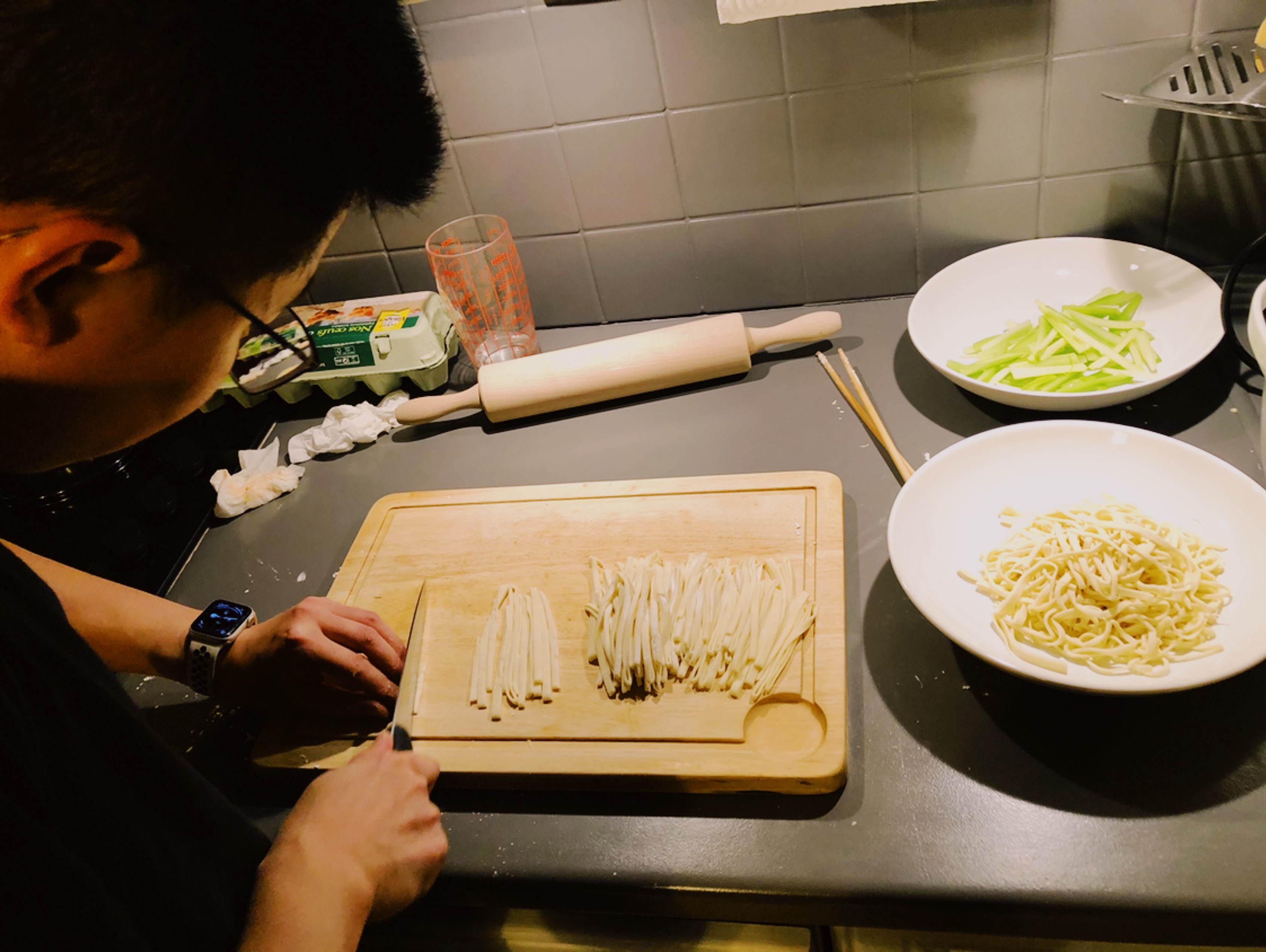 今天吃自制手擀面
