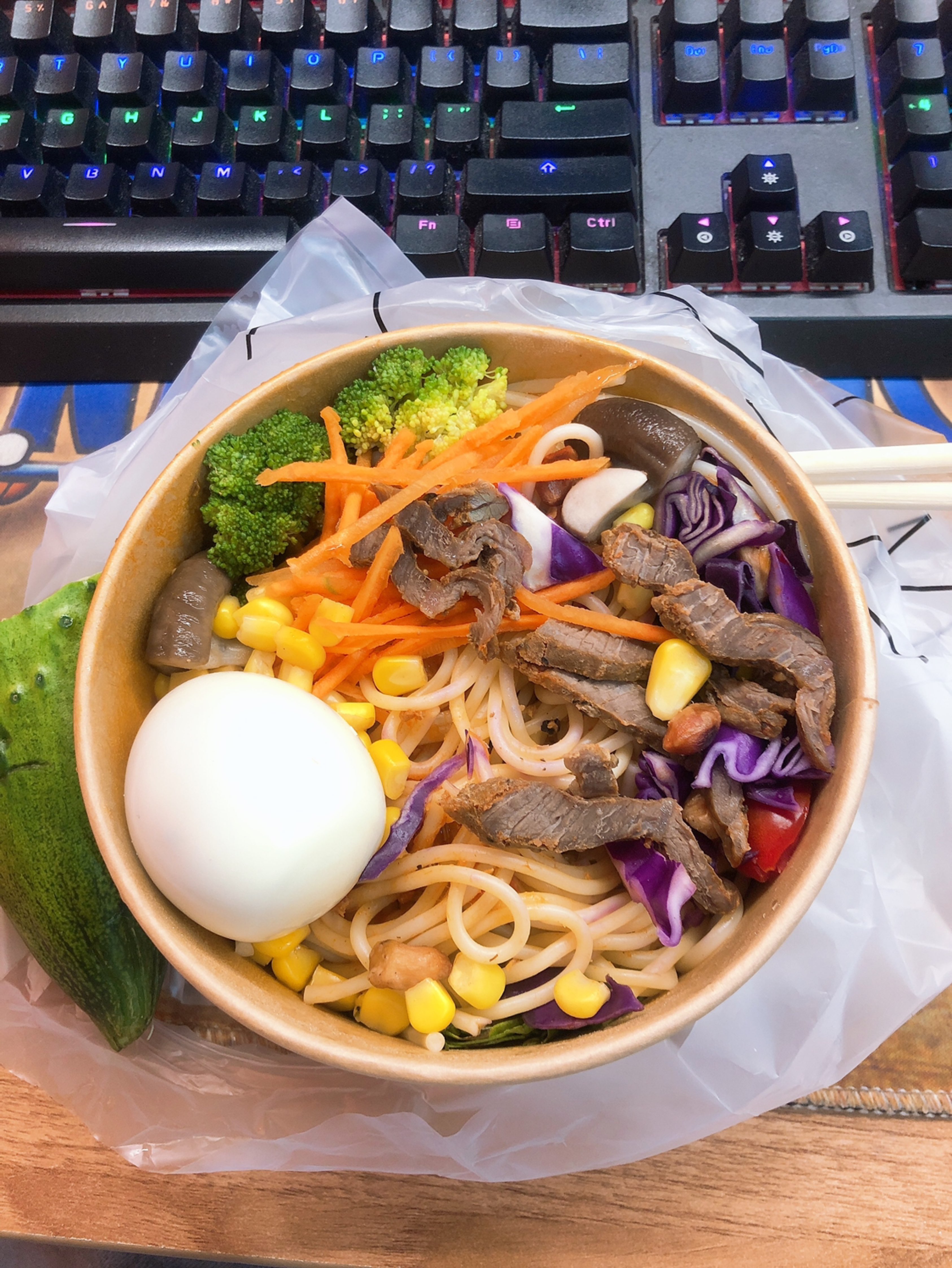 外卖午餐打卡,今天吃面