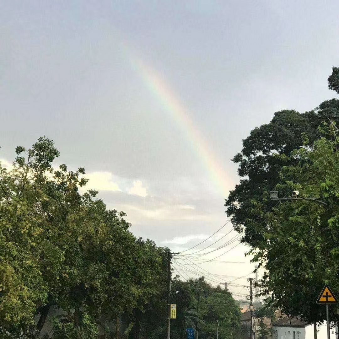 76 午後突如其來的暴雨而後雨後天晴的彩虹人生的彩虹我不知道在何時