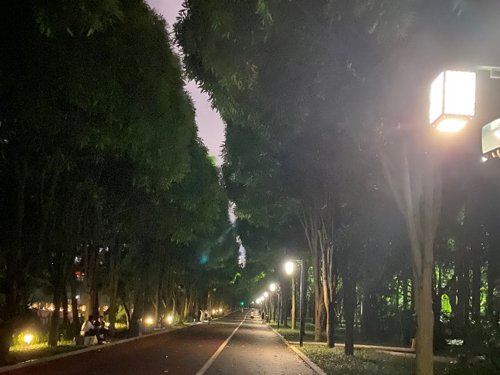 第一次夜跑南湖