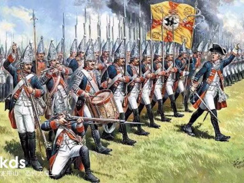 每分钟108步的快步,每步25英寸,与普鲁士线列步兵完全一致(过于排枪)