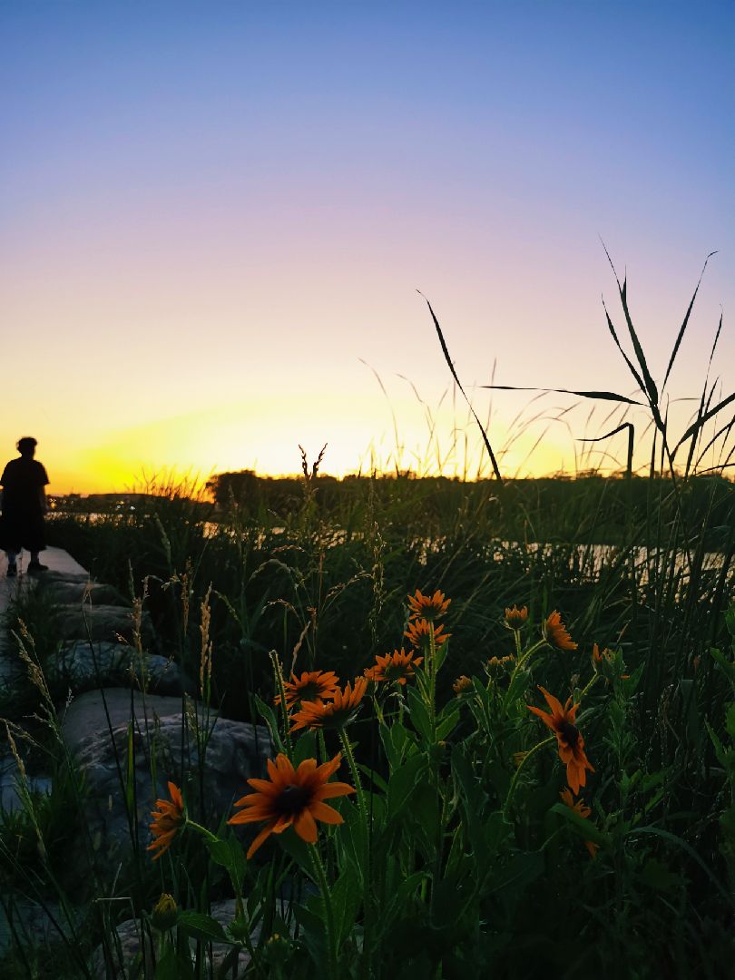 湖边溜溜,心情美丽
