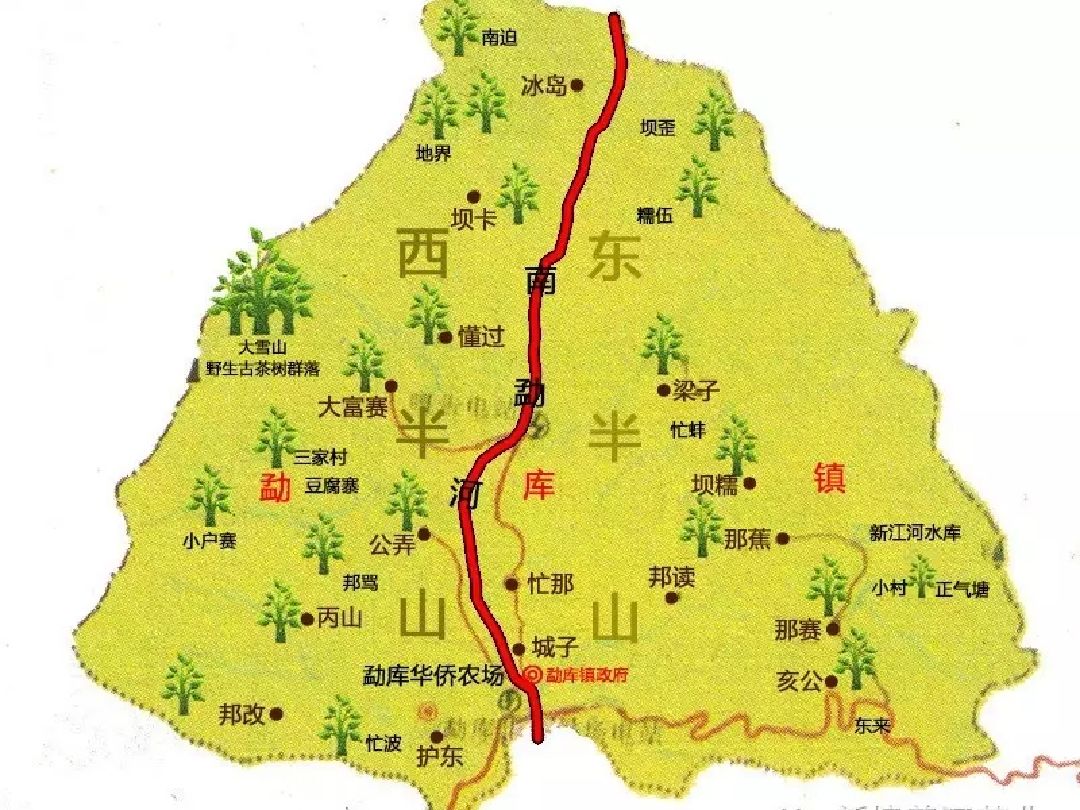 冰岛普洱茶产区地图图片