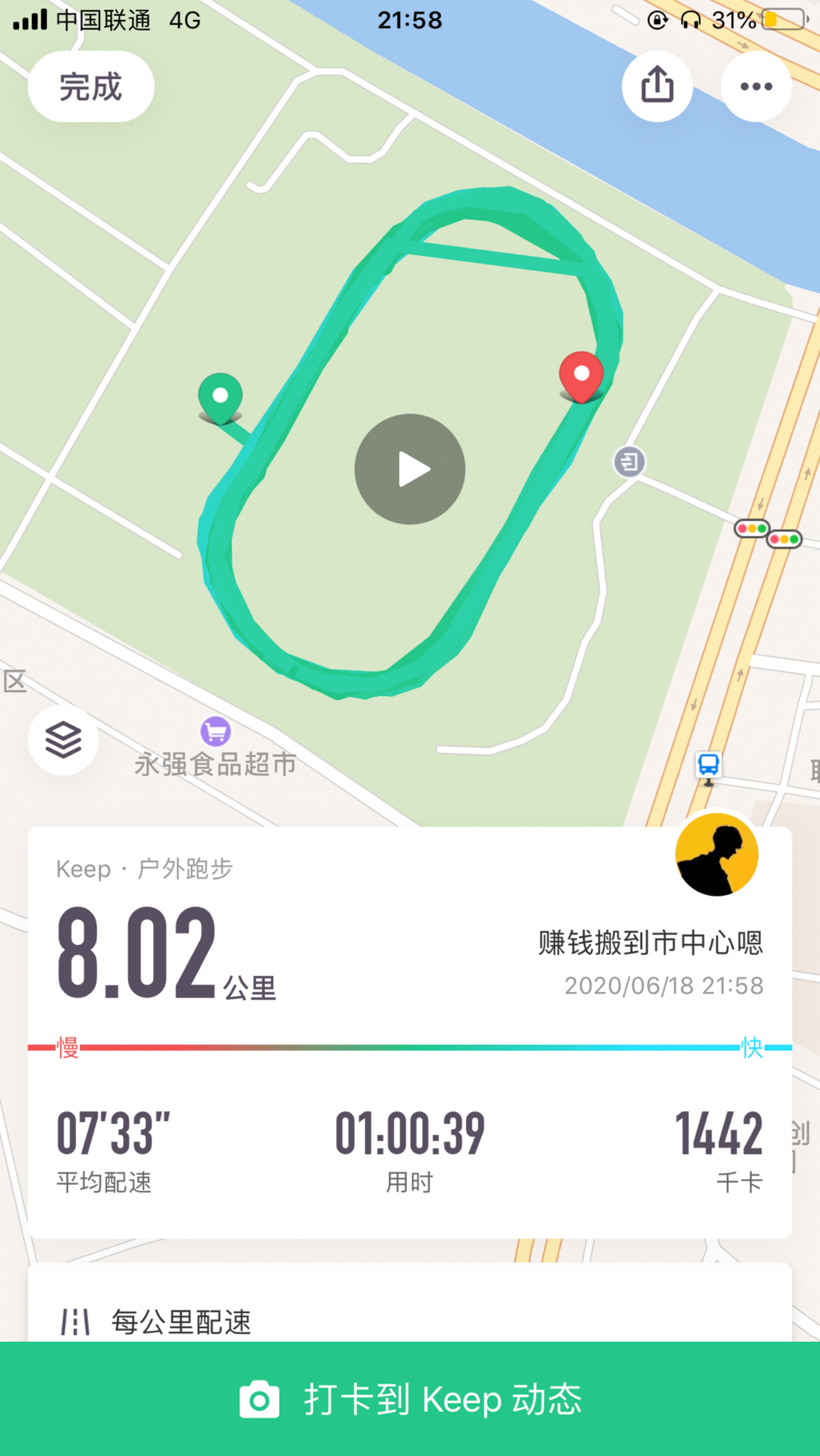 keep运动一小时截图图片