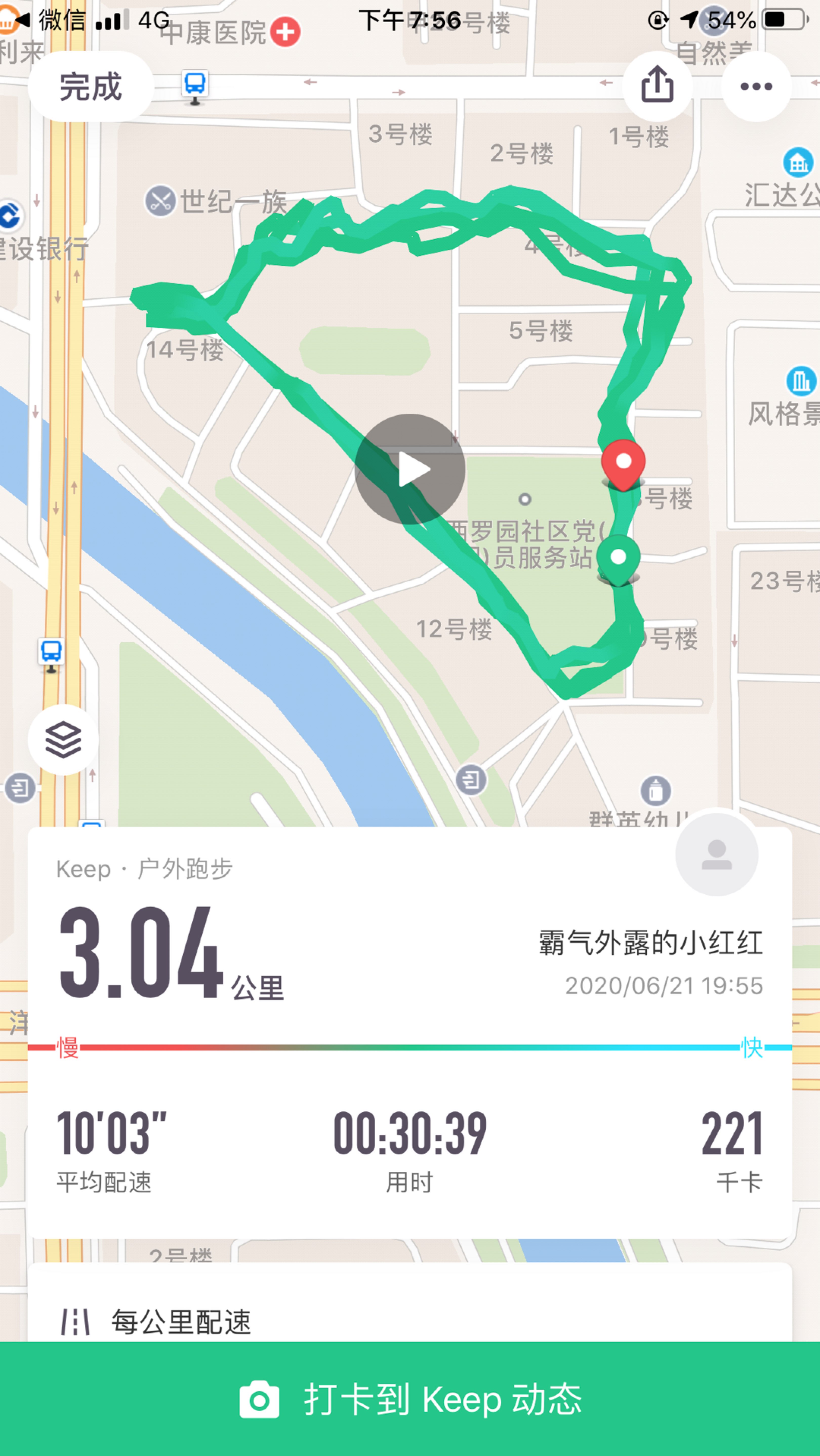 keep跑步轨迹图图片