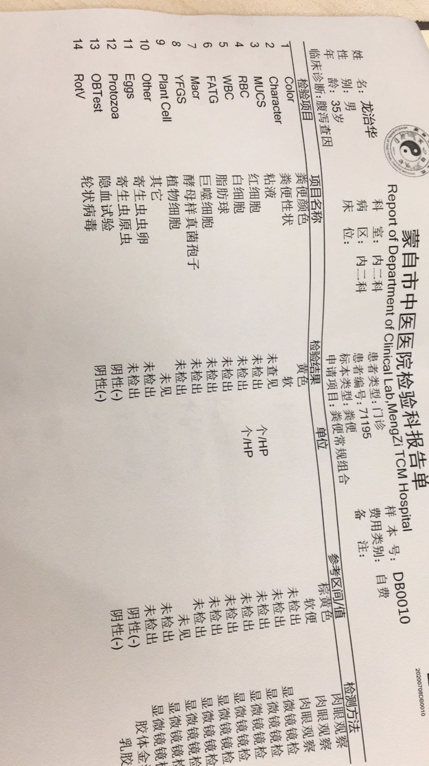 最近拉肚子,做了一个血常规,结果出来后对比去年体检报告,居然所有
