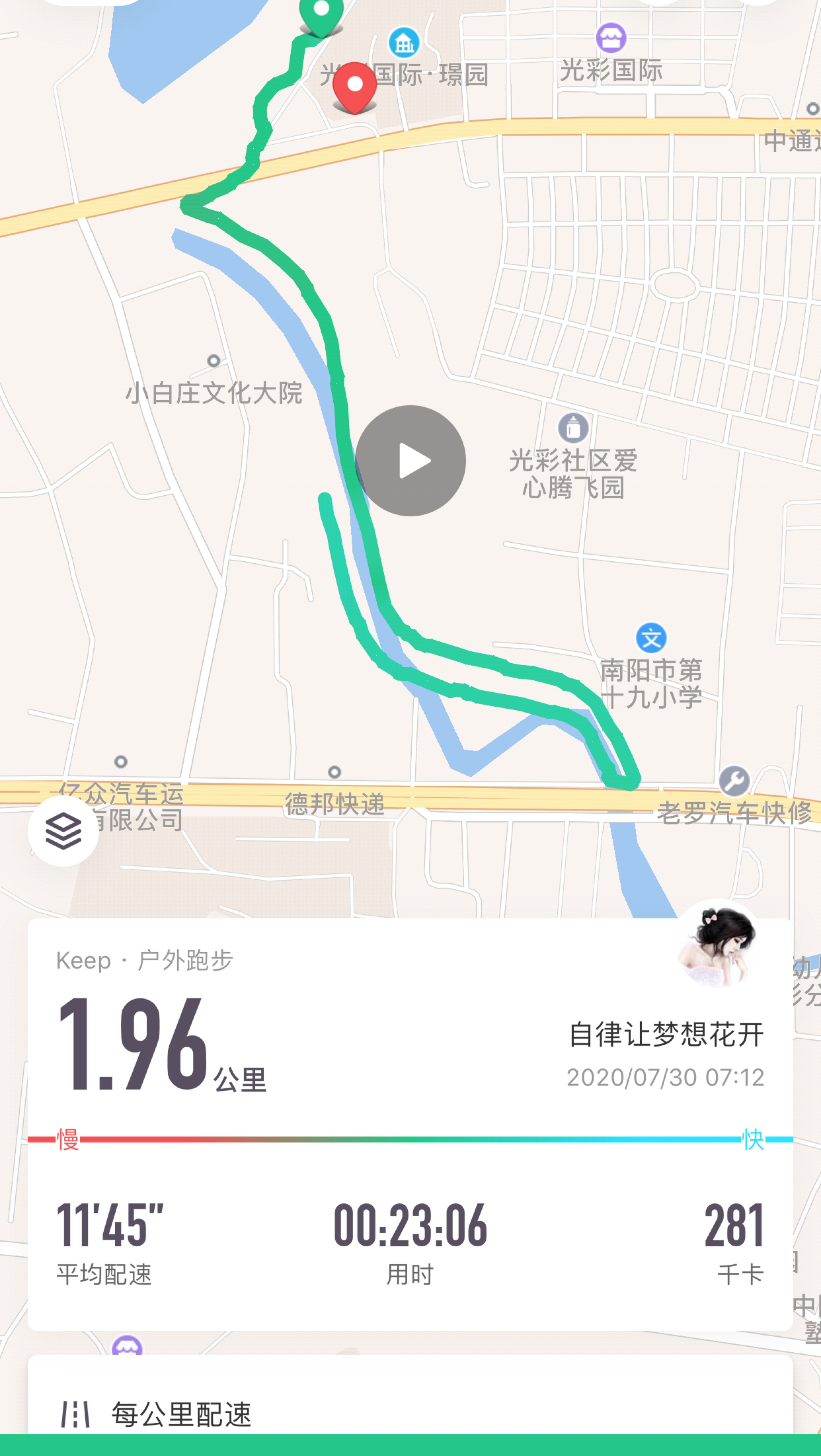 打卡第117天,跑了三圈不到2公里断片了989898_keep