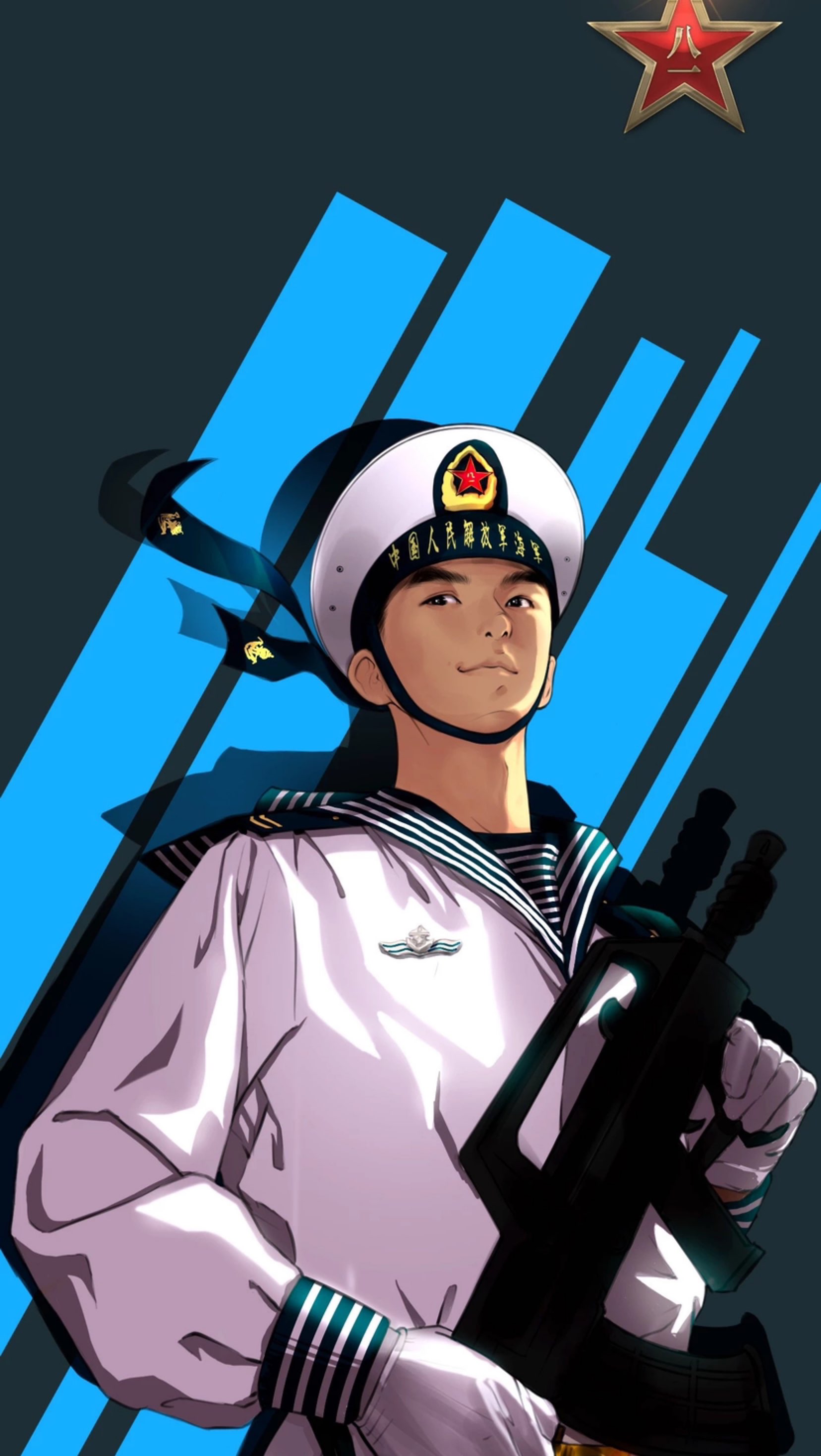 人民子弟兵画图片