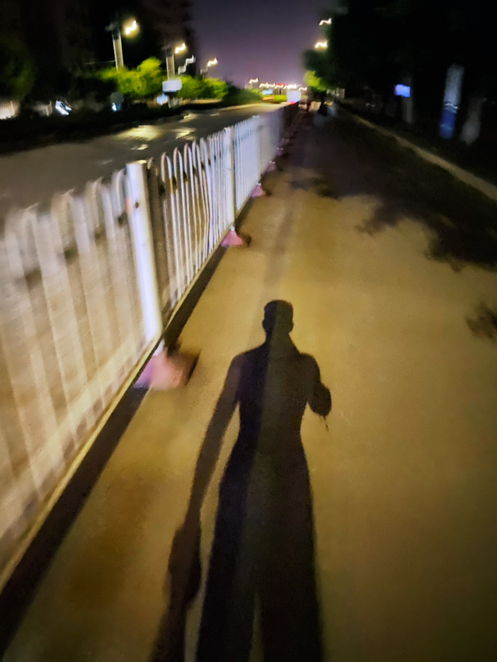 夜跑图片影子真实图片