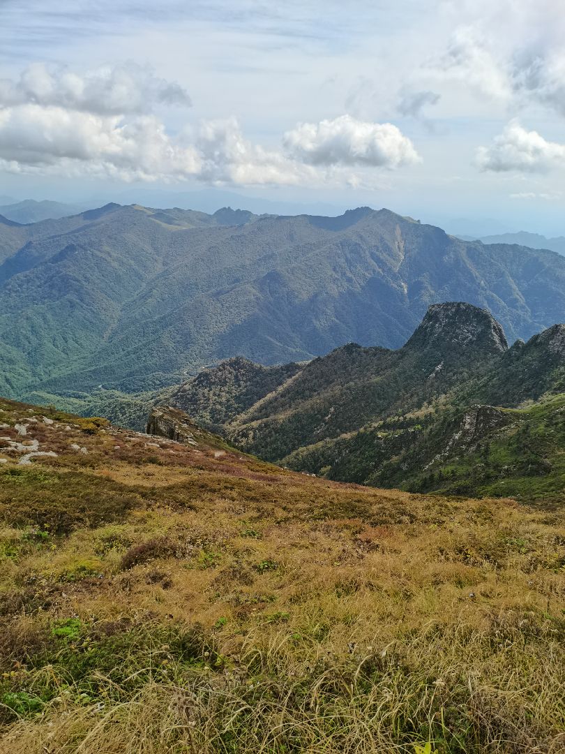 周六大强度的登山后,今天恢复跑步,跑友们欣赏一下秦岭跑马梁风光.