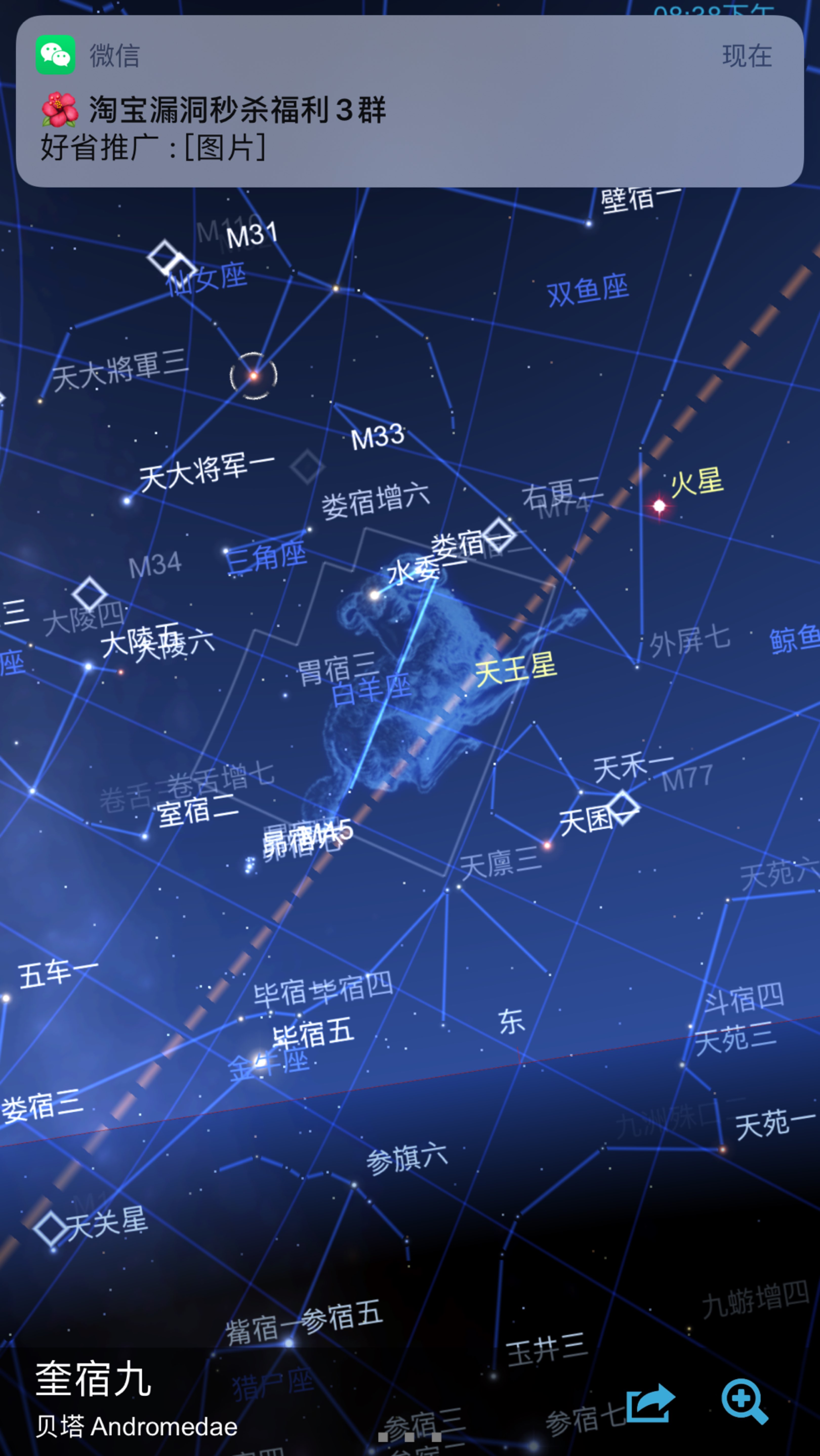 早晨运动时看到天上的星星忍不住观星象的强烈欲望二