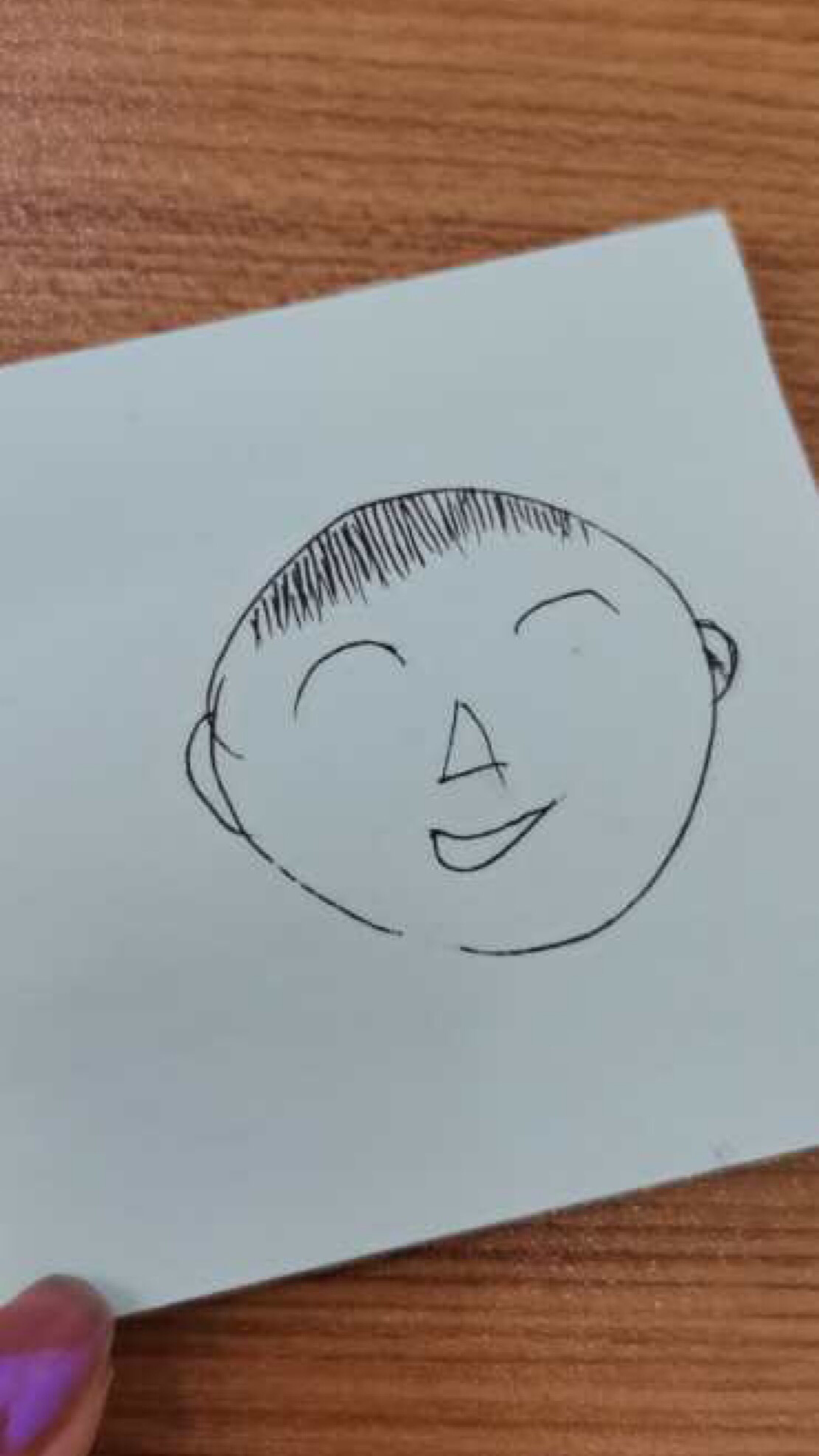 这是你画的我,虽然很丑.但是,我认为这是世界上最美的我.