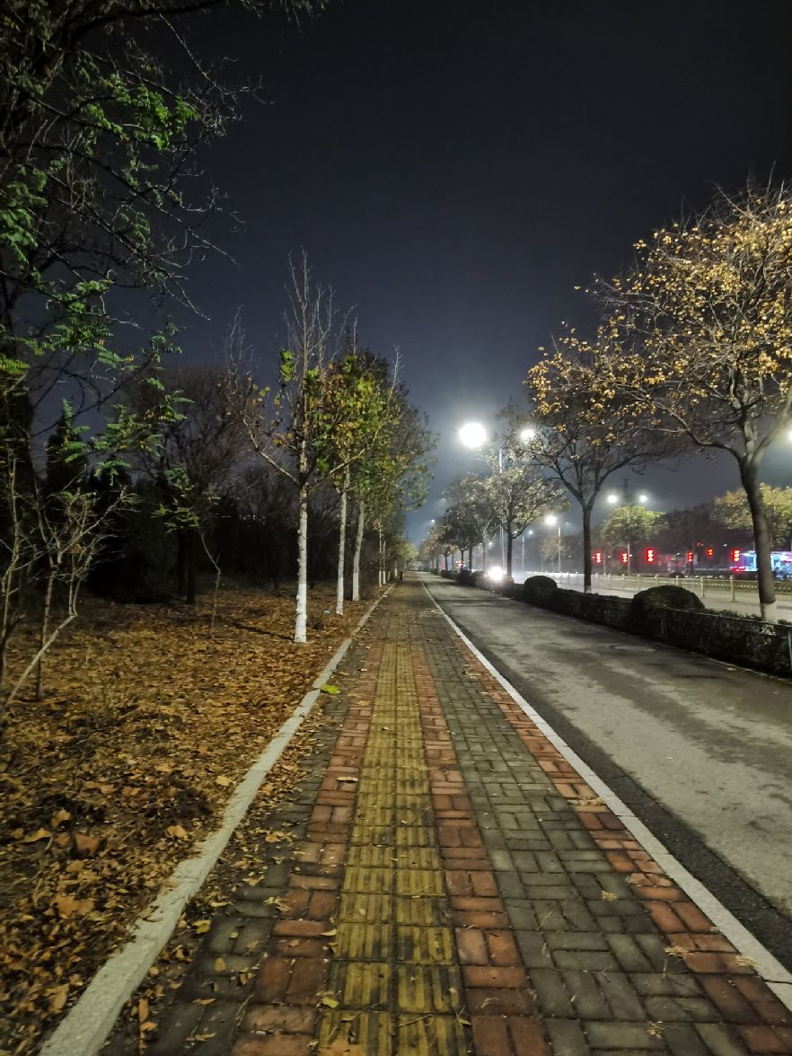 跑步大業繼續進行霧霾走了冷空氣來了冬季的夜晚很清爽今天晚上跑的有