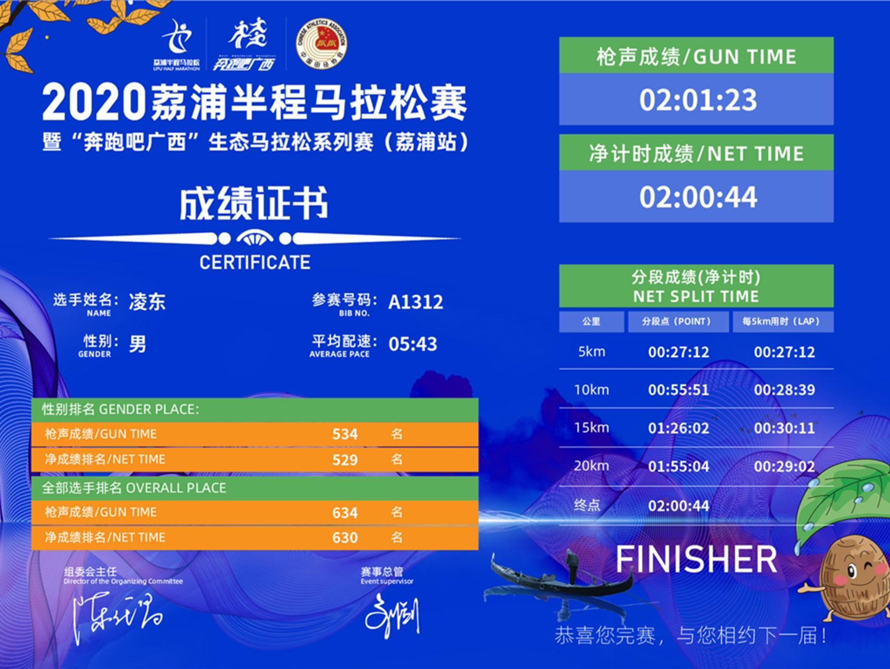 昨天完成了一个200的半马今天恢复性5公里慢跑