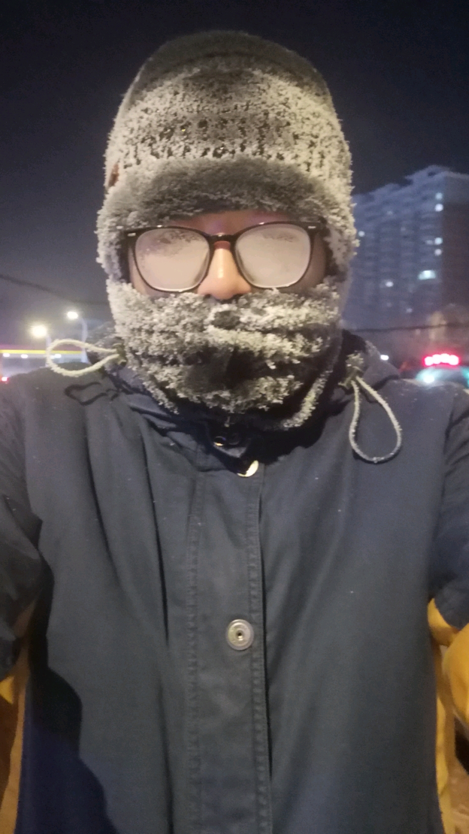 东北户外零下27度,户外跑6.66公里