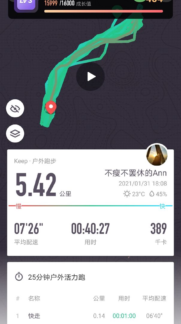 天气很好,一口气跑了五公里好舒服_keep