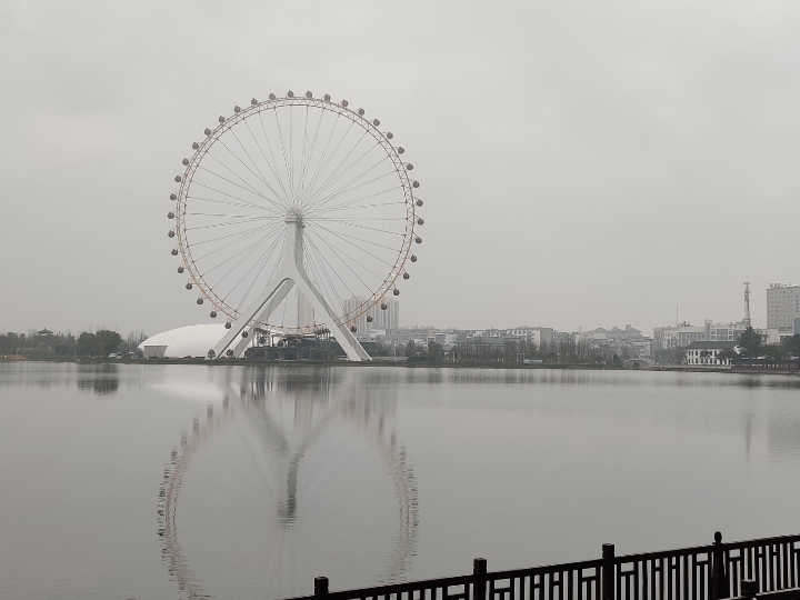 家乡的变化很大,都有摩天轮了,琵琶湖公园很美
