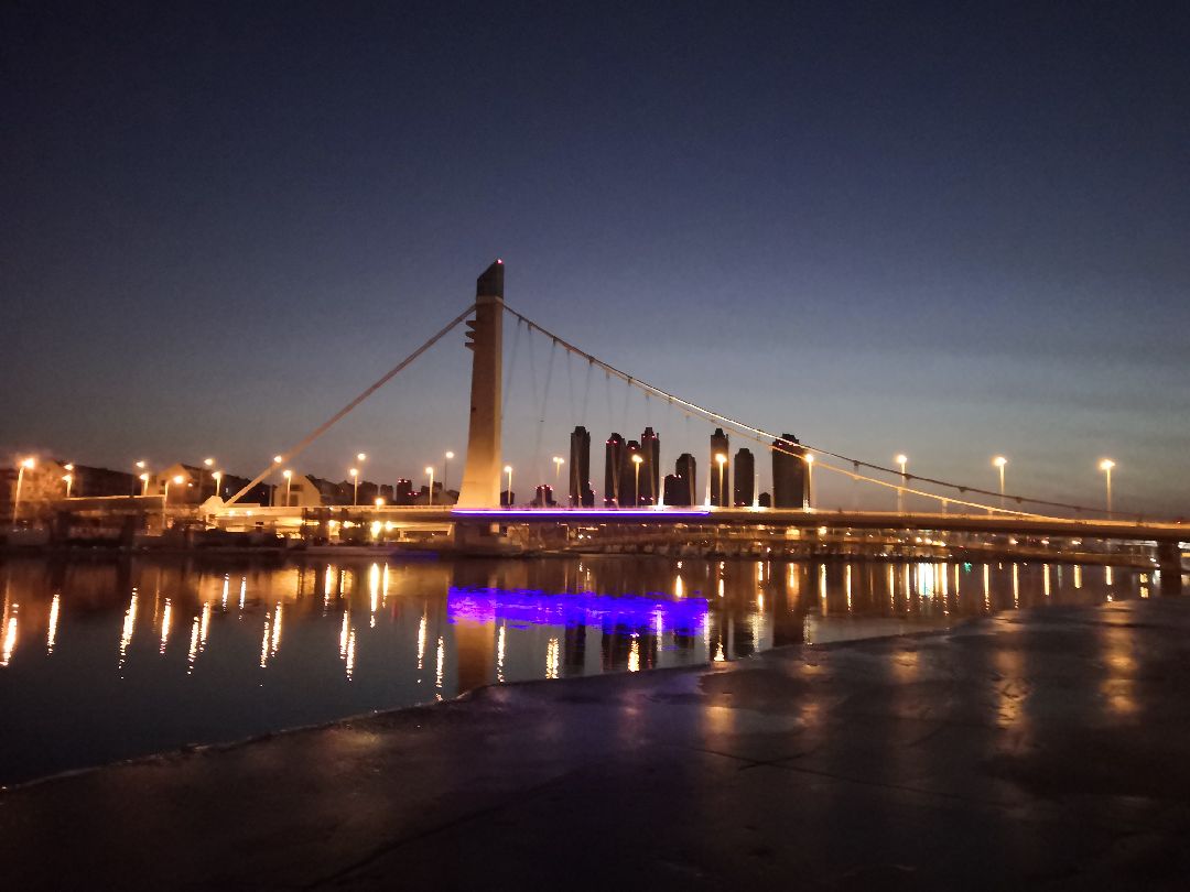 跑過的橋光華橋,國泰橋,富民橋,海津大橋,春意橋,吉兆橋從天黑到日出